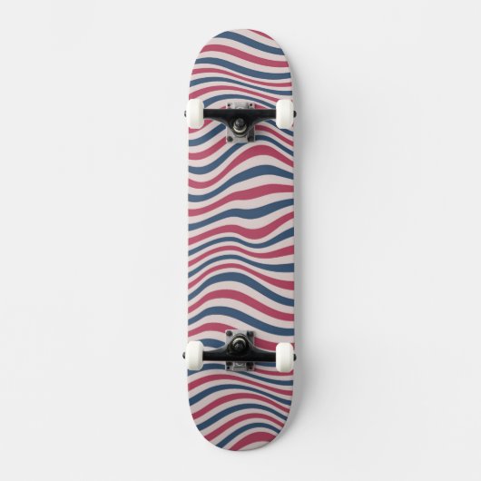 Gestreiftes Muster 2 Skateboard (Vorderseite)