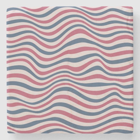 Gestreiftes Muster 2 Steinuntersetzer (Vorderseite)