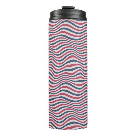 Gestreiftes Muster 2 Thermosbecher (Vorderseite)