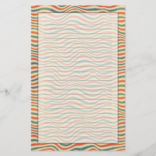 Gestreiftes Muster Briefpapier (Vorderseite)