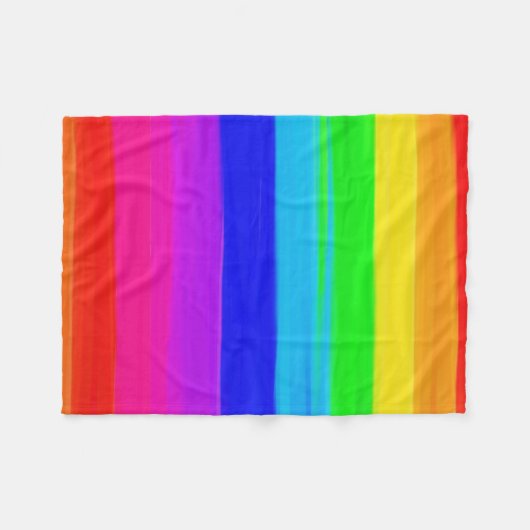 Gestreiftes Muster der modernen Regenbogen Fleecedecke (Vorderseite (Horizontal))