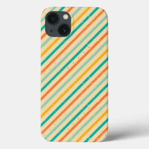 Gestreiftes Muster des Retro Schmutzes iPhone 13 Hülle