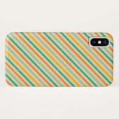 Gestreiftes Muster des Retro Schmutzes Case-Mate iPhone Hülle (Rückseite (Horizontal))