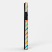 Gestreiftes Muster des Retro Schmutzes Case-Mate iPhone Hülle (Hinten/Rechts)