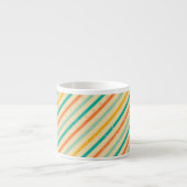Gestreiftes Muster des Retro Schmutzes Espressotasse (Vorderseite)