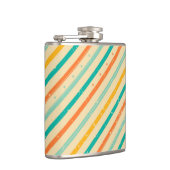 Gestreiftes Muster des Retro Schmutzes Flachmann (Rechts)