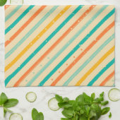 Gestreiftes Muster des Retro Schmutzes Handtuch (Gefaltet)