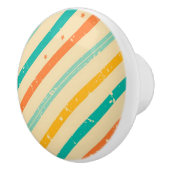 Gestreiftes Muster des Retro Schmutzes Keramikknauf (Rechts)