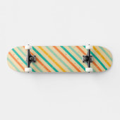 Gestreiftes Muster des Retro Schmutzes Skateboard (Horizontal)