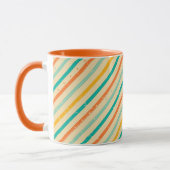 Gestreiftes Muster des Retro Schmutzes Tasse (Links)