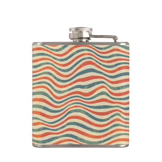 Gestreiftes Muster Flachmann (Rückseite)