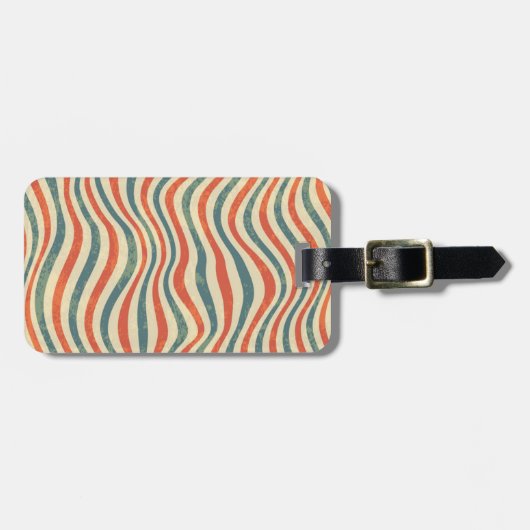 Gestreiftes Muster Gepäckanhänger (Vorderseite horizontal)