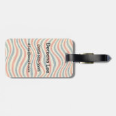 Gestreiftes Muster Gepäckanhänger (Rückseite horizontal)