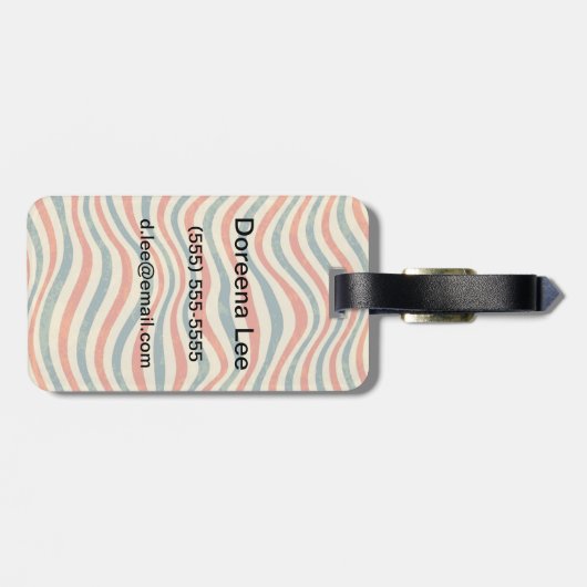Gestreiftes Muster Gepäckanhänger (Rückseite horizontal)