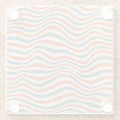 Gestreiftes Muster Glasuntersetzer (Rückseite)