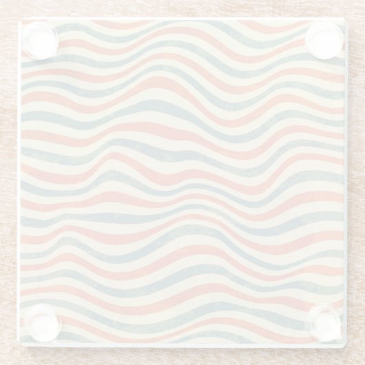 Gestreiftes Muster Glasuntersetzer (Rückseite)