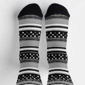 Gestreiftes Muster horizontal mit Sternen Socken (Oben)