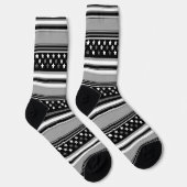 Gestreiftes Muster horizontal mit Sternen Socken (Rechts)