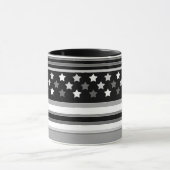Gestreiftes Muster horizontal mit Sternen Tasse (Zentrum)