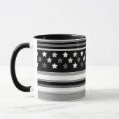 Gestreiftes Muster horizontal mit Sternen Tasse (Links)