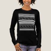 Gestreiftes Muster horizontal mit Sternen Tri-Blend Shirt (Vorderseite)