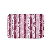 Gestreiftes Muster mit Rosen Badematte (Vorderseite)