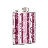 Gestreiftes Muster mit Rosen Flachmann (Rechts)