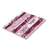 Gestreiftes Muster mit Rosen Fliese (Seite)