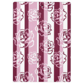 Gestreiftes Muster mit Rosen Klemmbrett (Rückseite)