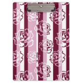 Gestreiftes Muster mit Rosen Klemmbrett (Vorderseite)