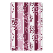 Gestreiftes Muster mit Rosen Mini Klemmbrett (Rückseite)