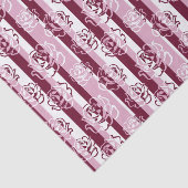 Gestreiftes Muster mit Rosen Seidenpapier (Ausschnitt)