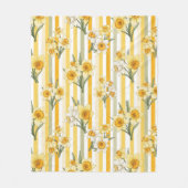Gestreiftes Narzissen-Blumenmuster Fleecedecke (Vorderseite)
