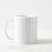 Gestreiftes PastellBar-Code-Rosa-blaues tadelloses Kaffeetasse (Links)