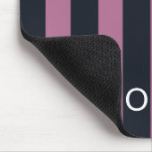 gestreiftes Rosa | individuelle Name Mousepad (Ecke)