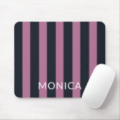 gestreiftes Rosa | individuelle Name Mousepad (Mit Mouse)