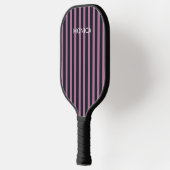 gestreiftes Rosa | individuelle Name Pickleball Schläger (Links)