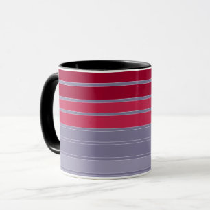 Gestreiftes rot und grau einfaches Muster  Tasse