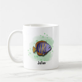 gestreiftes Salzwasser Aquarell Kaffeetasse