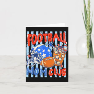 Gestreiftes Schleifen-Fußball-Mutter-Club-Kaffee l Karte