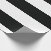 Gestreiftes (schwarz u. Weiß | horizontal) Geschenkpapier (Ecke)