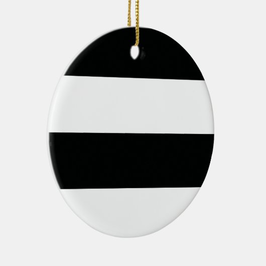 Gestreiftes (schwarz u. Weiß | horizontal) Keramik Ornament (Rechts)