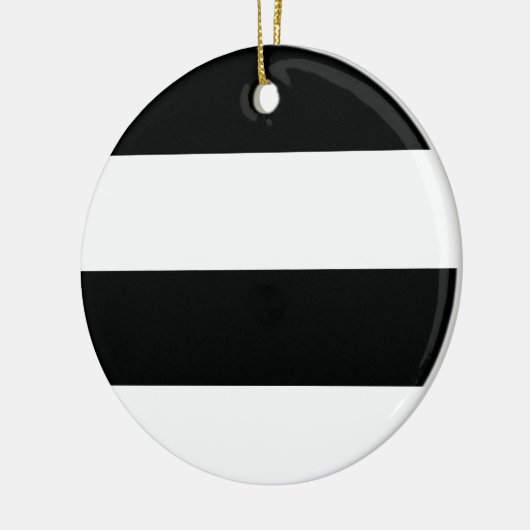 Gestreiftes (schwarz u. Weiß | horizontal) Keramik Ornament (Links)