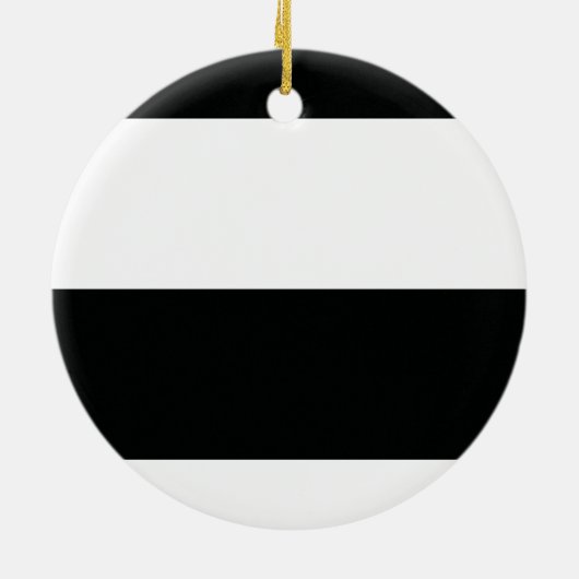 Gestreiftes (schwarz u. Weiß | horizontal) Keramik Ornament (Hinten)