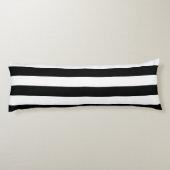 Gestreiftes (schwarz u. Weiß | horizontal) Seitenschläferkissen (Rückseite)