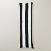 Gestreiftes (schwarz u. Weiß | horizontal) Seitenschläferkissen (Vorderseite Vertikal)