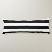 Gestreiftes (schwarz u. Weiß | horizontal) Seitenschläferkissen (Vorderseite)