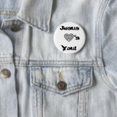 gestreiftes schwarzes Herz, JesusYou! , 's Button (Beispiel)