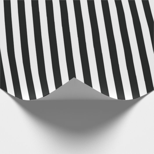Gestreiftes Schwarzweiss-Packpapier Geschenkpapier (Ecke)
