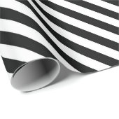 Gestreiftes Schwarzweiss-Packpapier Geschenkpapier (Rolleneckpunkt)